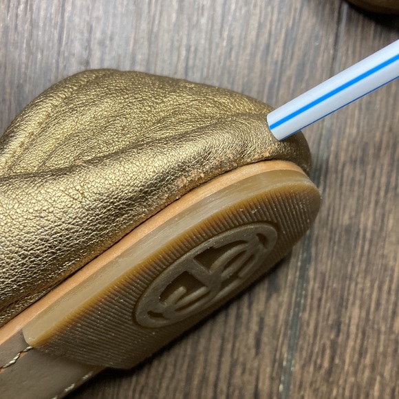 Sam Edelman Beatrix Gold Spiked Studded Ballet Flats With Bows Size 7½M - Picture 12 of 12